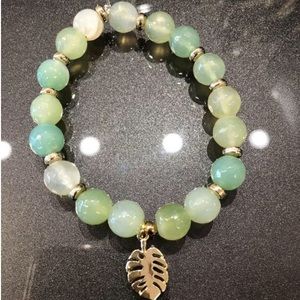 Green Agate Charm Bracelet